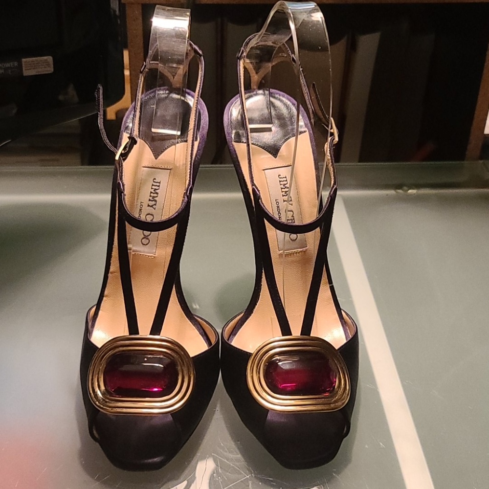 Jimmy Choo Navy Blue Sandals Euro 41.5